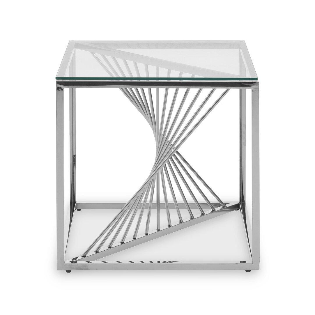 Interiors By Premier  Amella End Table With Frame Silver