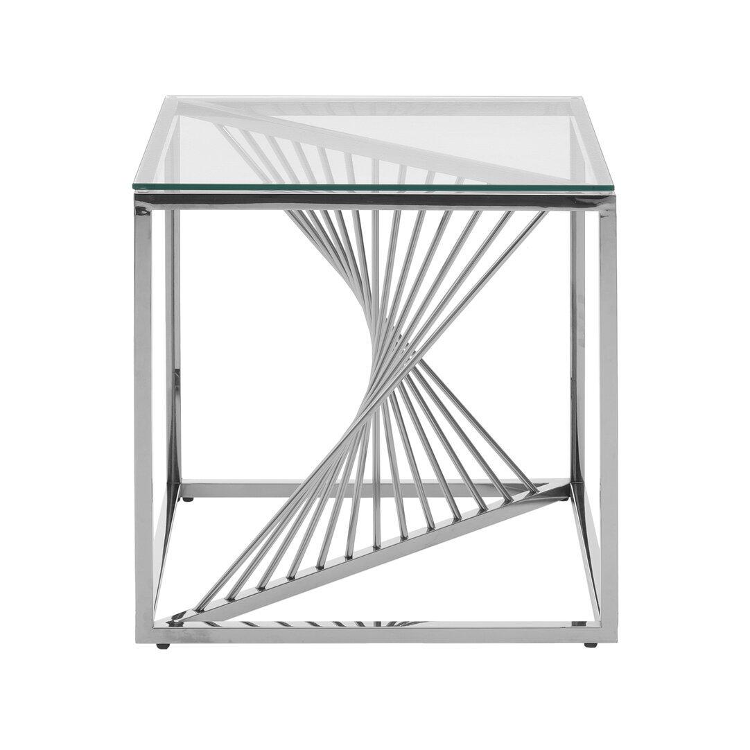 Silver - Interiors by Premier - Amella End Table With Silver Frame - 2
