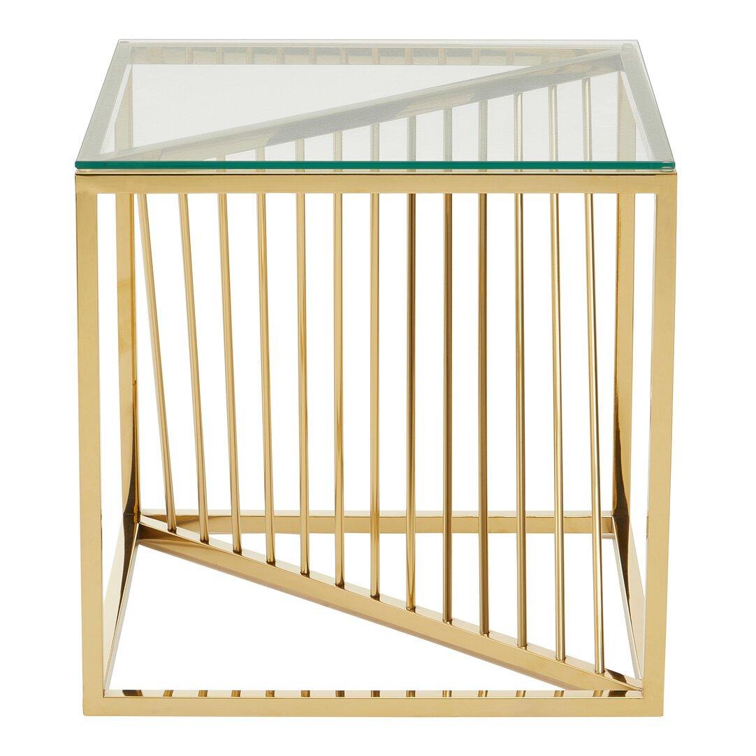 Gold - Interiors by Premier - Amella End Table With Gold Finish Frame - 2