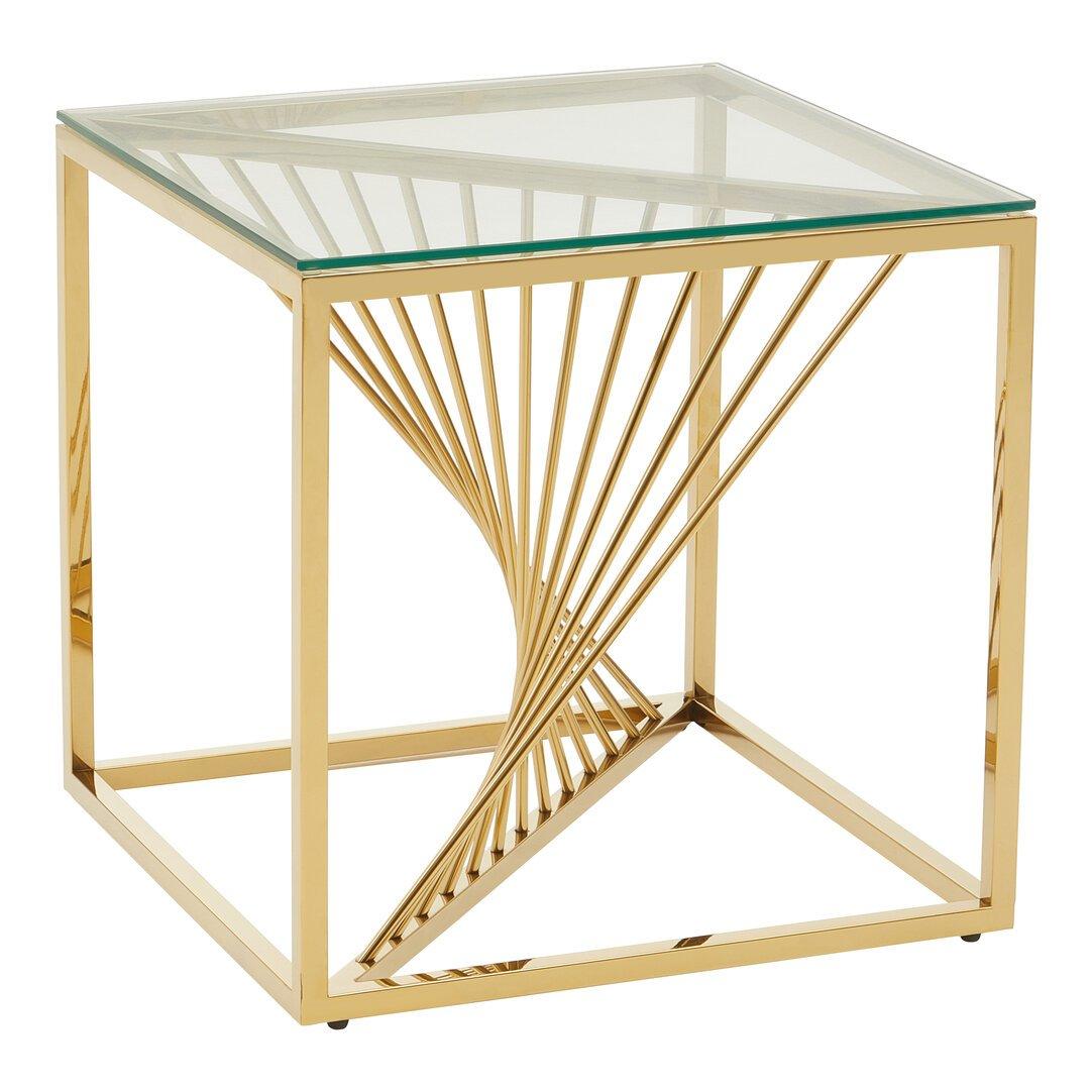 Gold - Interiors by Premier - Amella End Table With Gold Finish Frame - 3