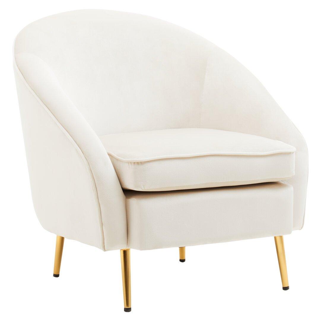 Beige - Interiors by Premier - Yasmeen Beige Velvet Armchair - 3
