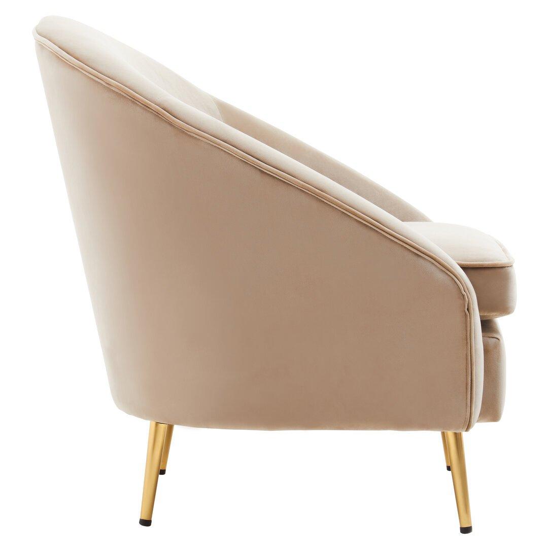 Beige - Interiors by Premier - Yasmeen Mink Velvet Armchair - 2