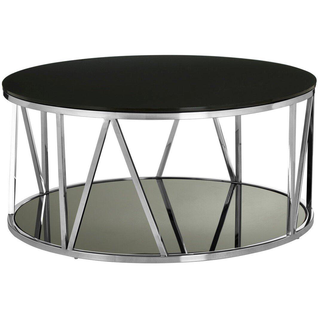 Interiors By Premier  Alvaro Round Chrome Finish Coffee Table - Silver