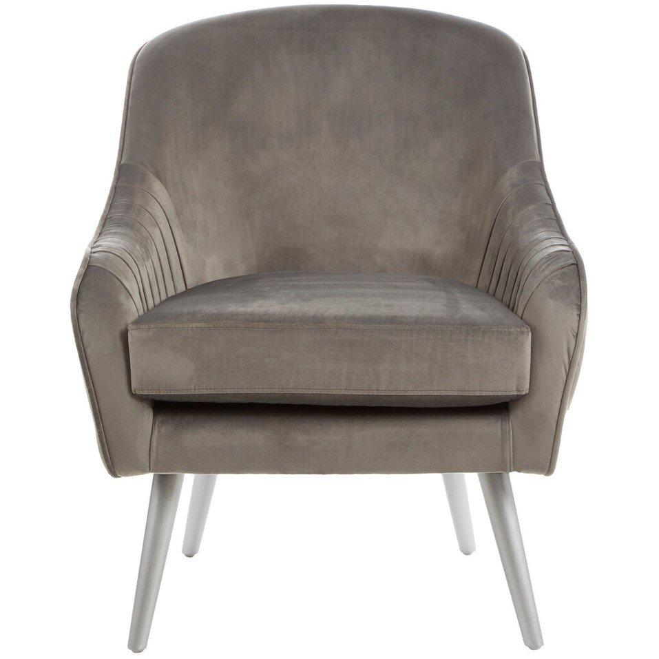 Grey - Interiors by Premier - Louxor Grey Velvet Chair - 2