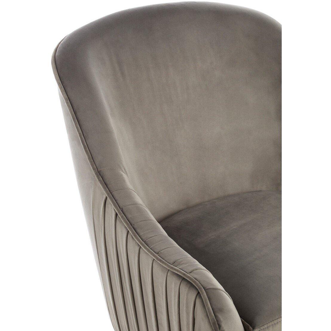 Grey - Interiors by Premier - Louxor Grey Velvet Chair - 4
