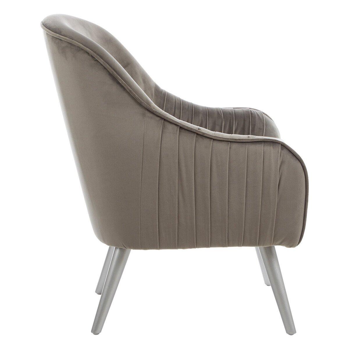 Grey - Interiors by Premier - Louxor Grey Velvet Chair - 6