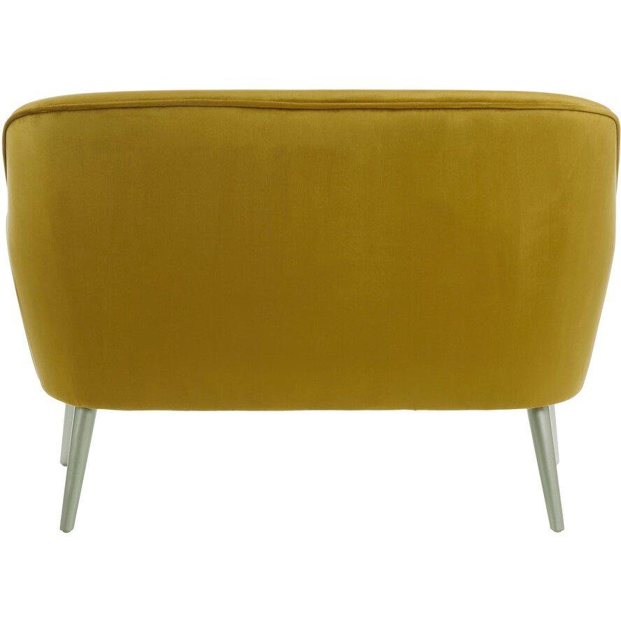 Yellow - Interiors by Premier - Louxor Mustard Velvet Sofa - 2