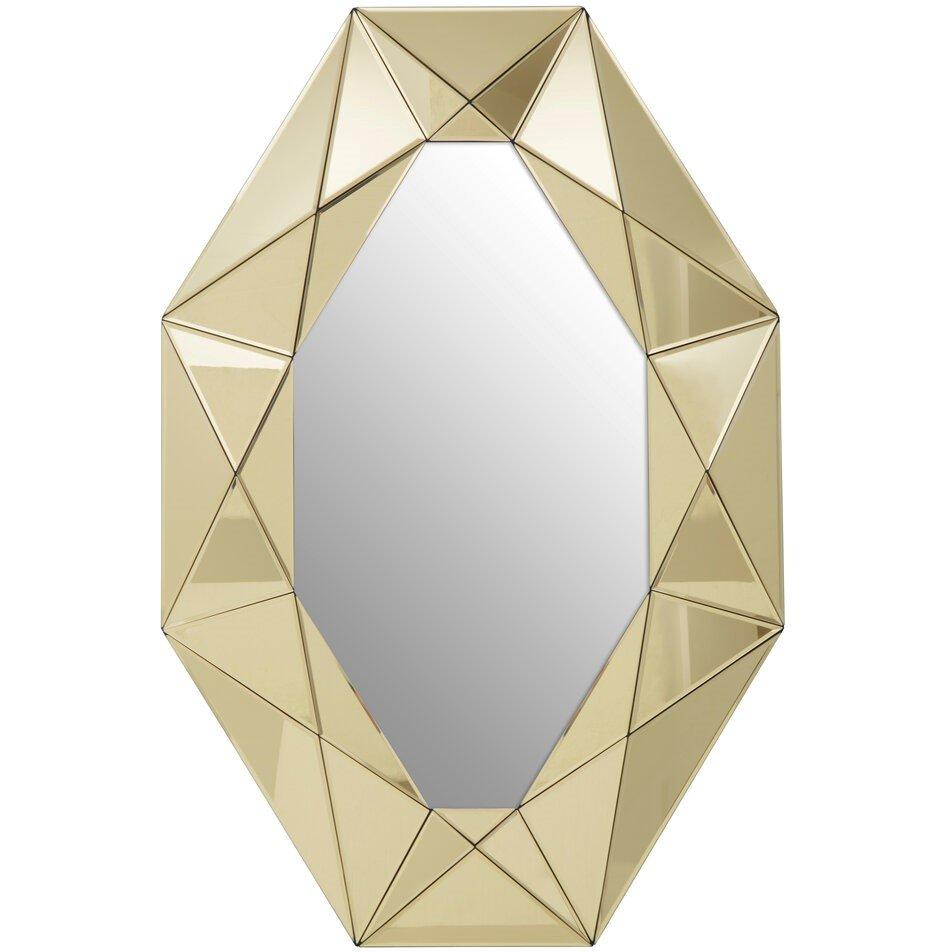 Gold - Fifty Five South - Kava Gold Frame Wall Mirror - 1