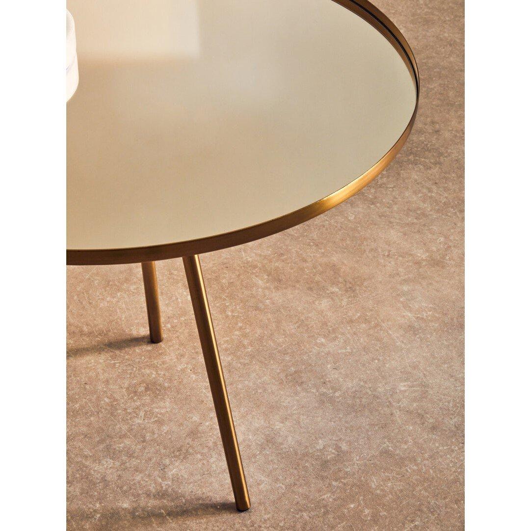 Gold - Interiors by Premier - Corra Gold Finish Mirrored Top Side Table - 2