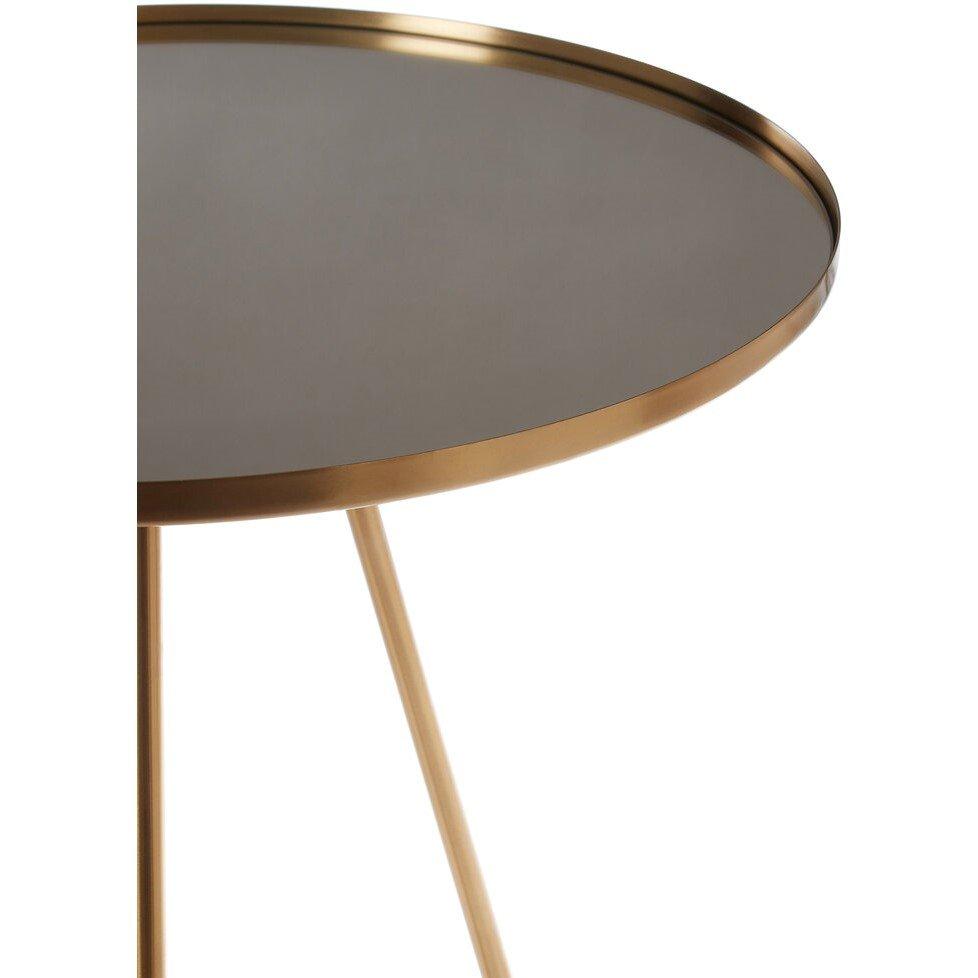 Gold - Interiors by Premier - Corra Gold Finish Mirrored Top Side Table - 4
