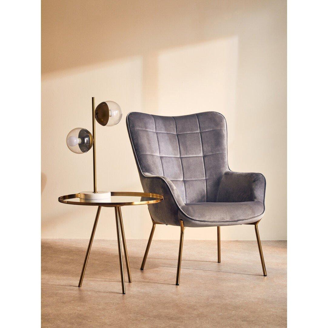 Gold - Interiors by Premier - Corra Gold Finish Mirrored Top Side Table - 5