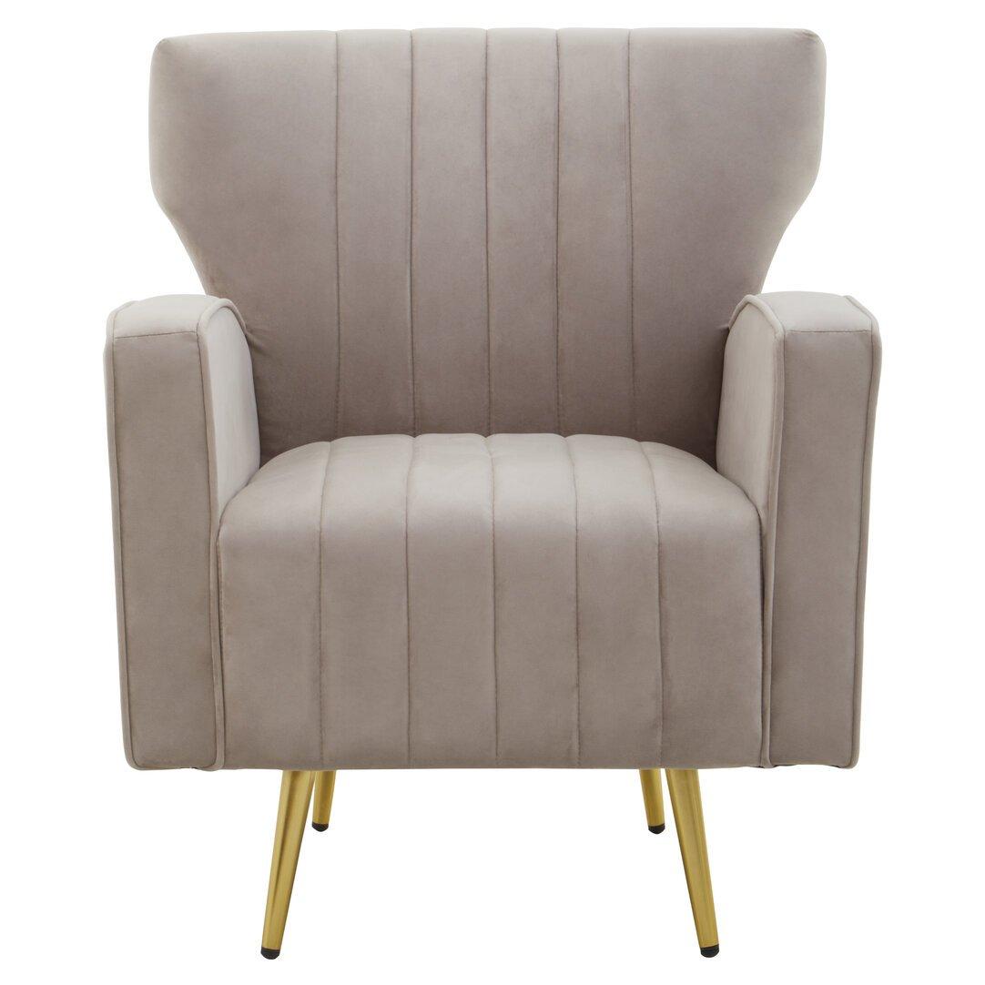 Fifty Five South  Hayley Mink Velvet Armchair - Brown