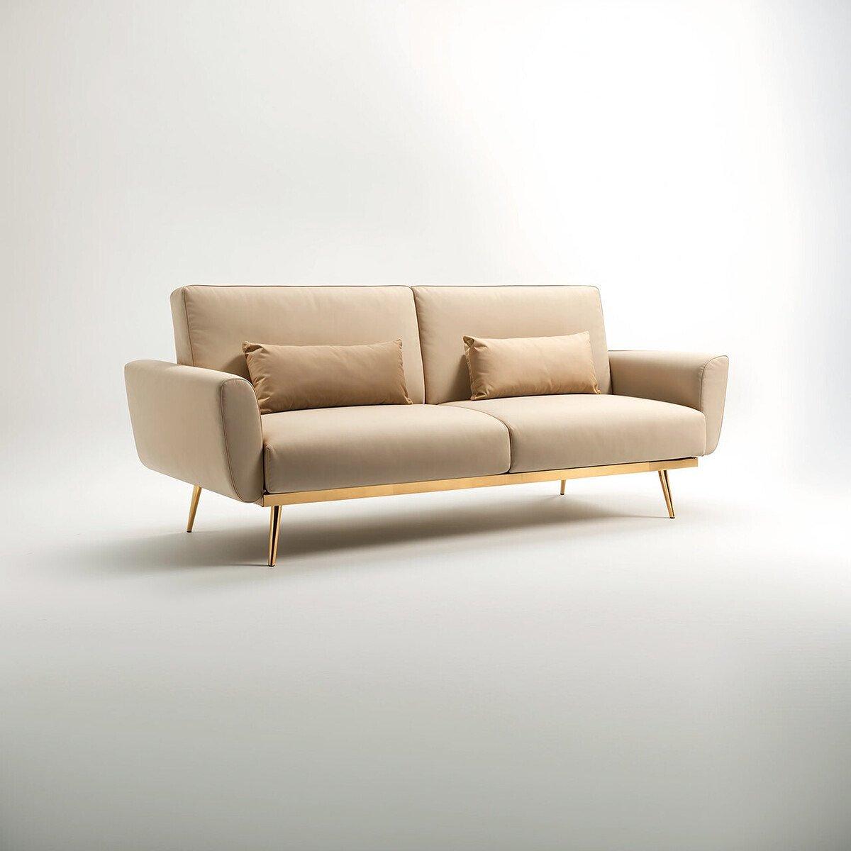 Interiors By Premier  Hatton Mink Velvet Sofa Bed - Brown