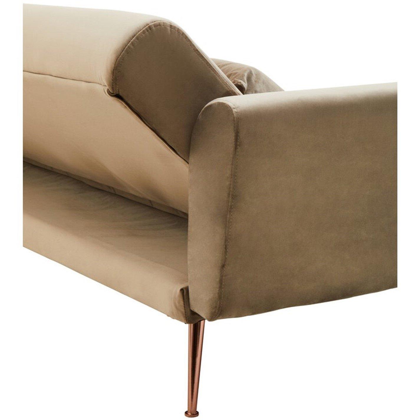 Brown - Interiors by Premier - Hatton Mink Velvet Sofa Bed - 4