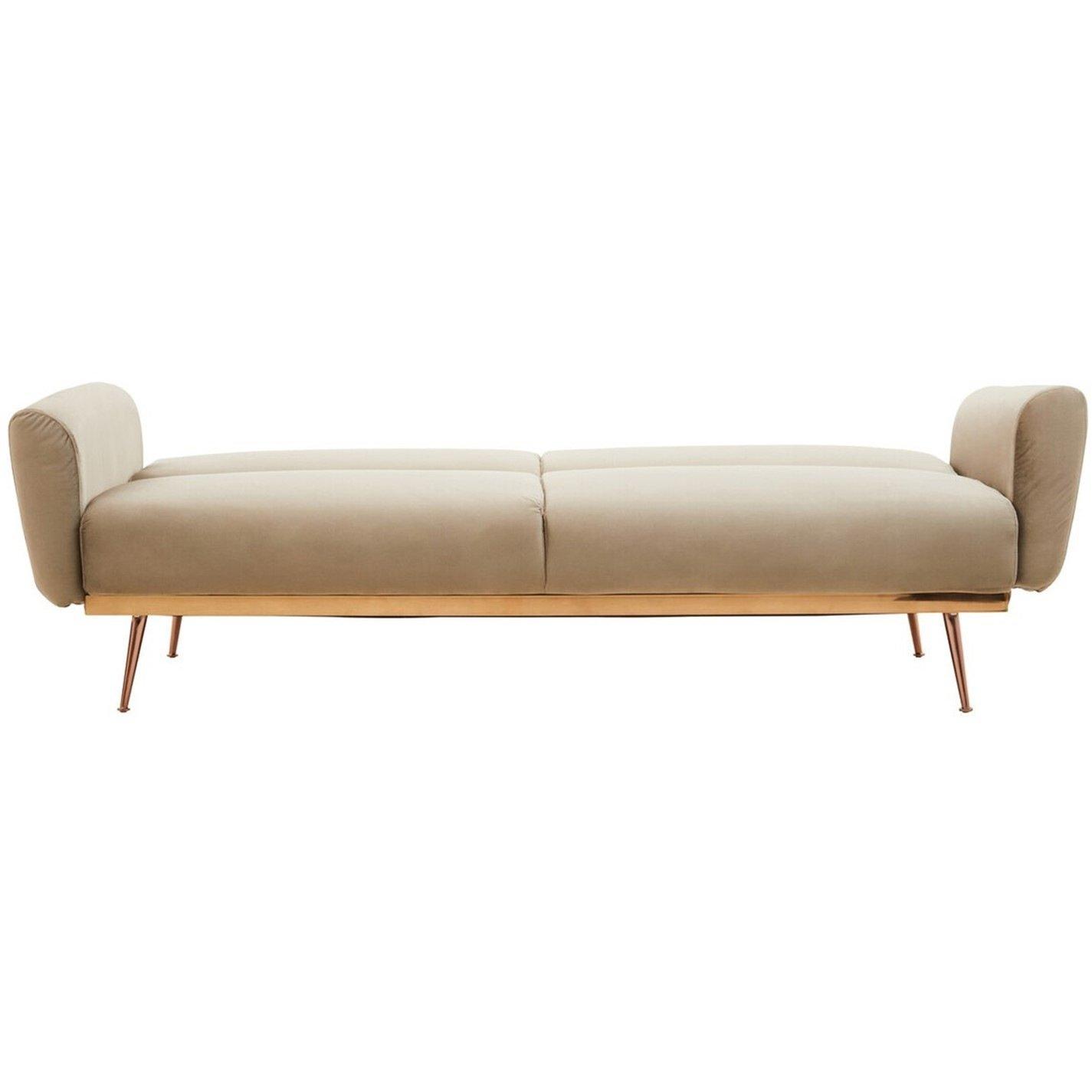 Brown - Interiors by Premier - Hatton Mink Velvet Sofa Bed - 5