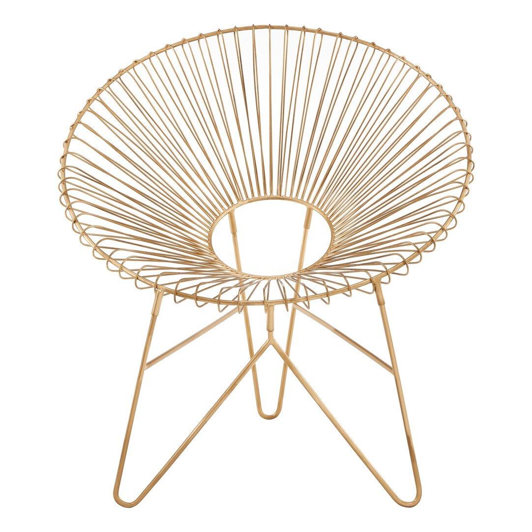 Gold - Interiors by Premier - Templar Iron Chair With Hairpin Legs - 1