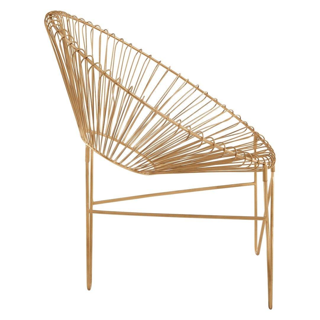 Gold - Interiors by Premier - Templar Iron Chair With Hairpin Legs - 2