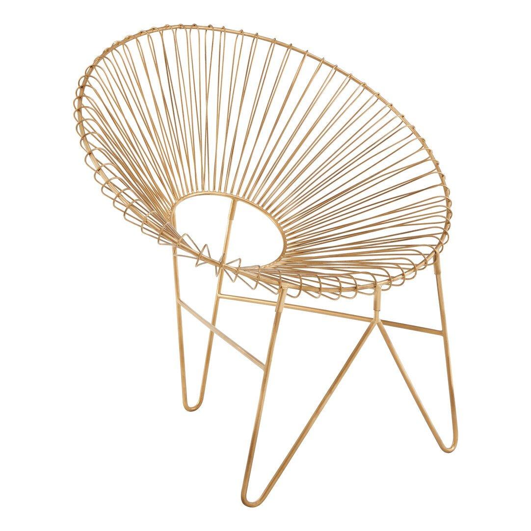 Gold - Interiors by Premier - Templar Iron Chair With Hairpin Legs - 3