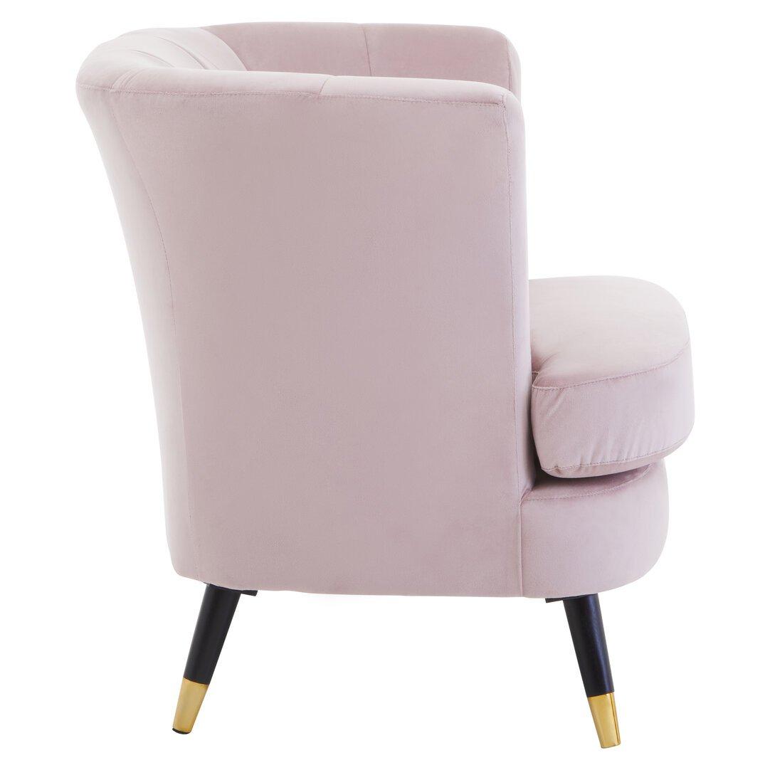 Pink - Interiors by Premier - Loretta Dusky Pink Velvet Curved Accent Chair - 4