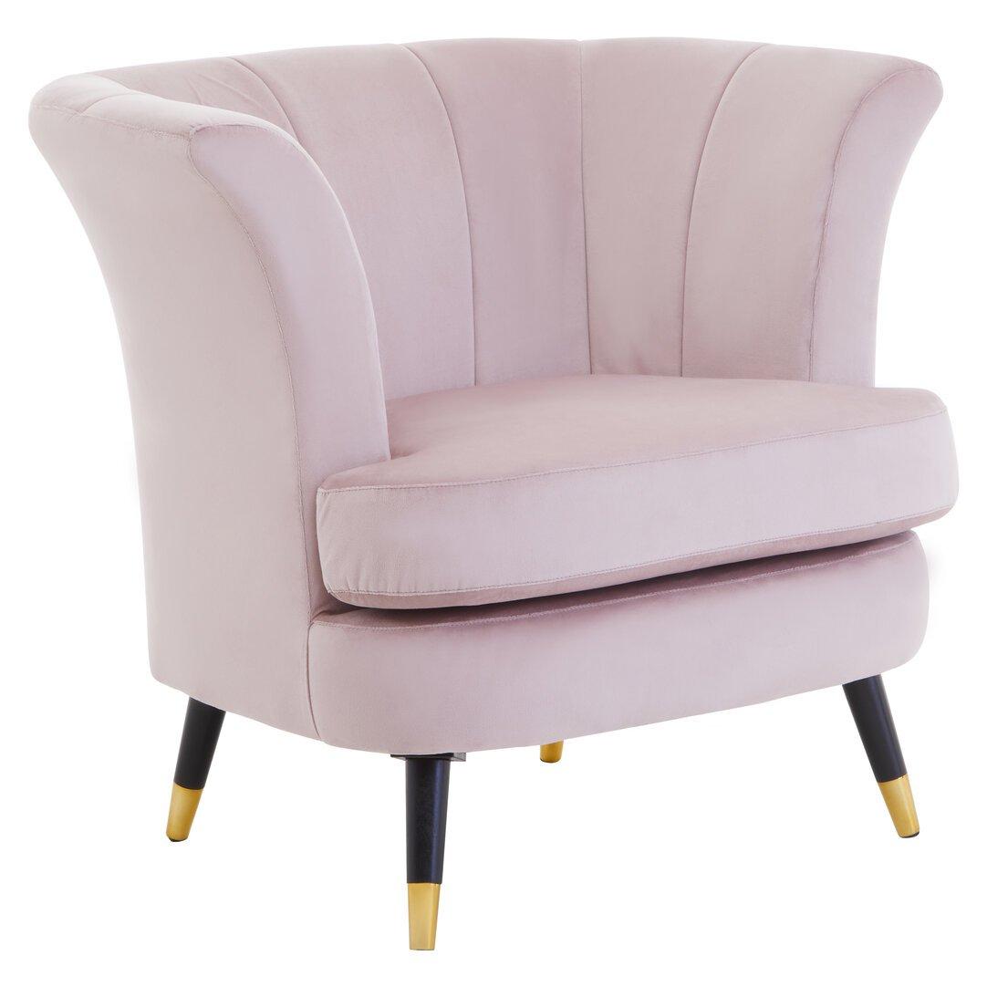 Pink - Interiors by Premier - Loretta Dusky Pink Velvet Curved Accent Chair - 5