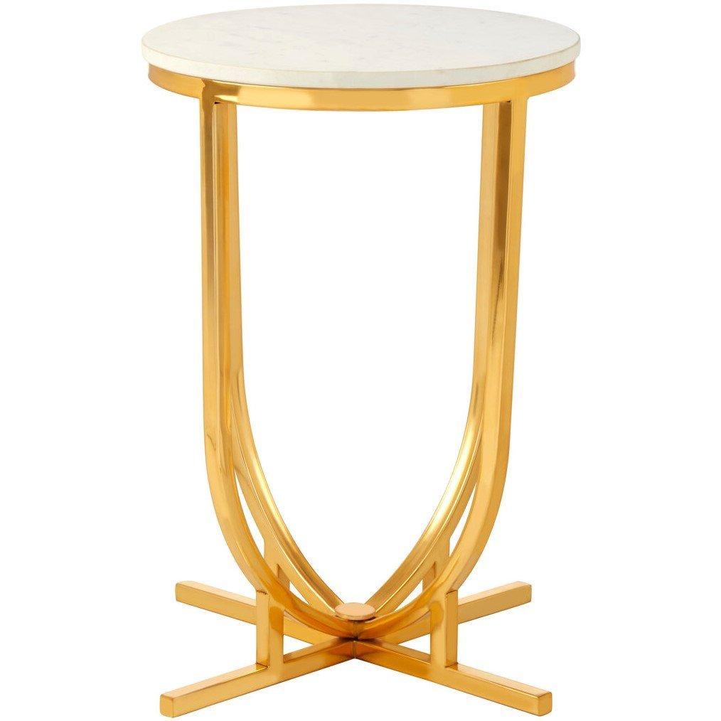 Fifty Five South  Templar Curved Base Side Table - Gold