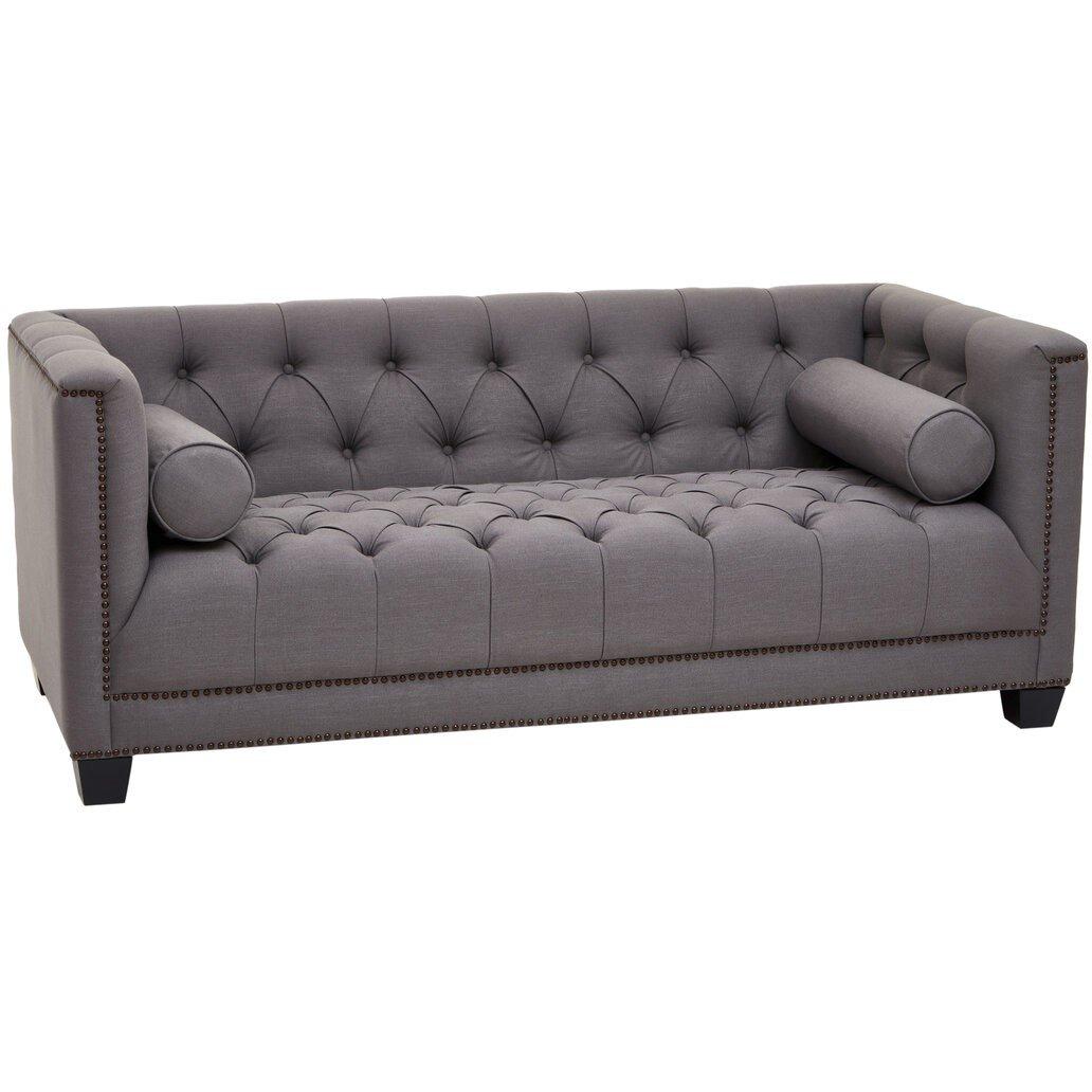 Grey - Fifty Five South - Surina 2 Seat Grey Fabric Sofa - 4