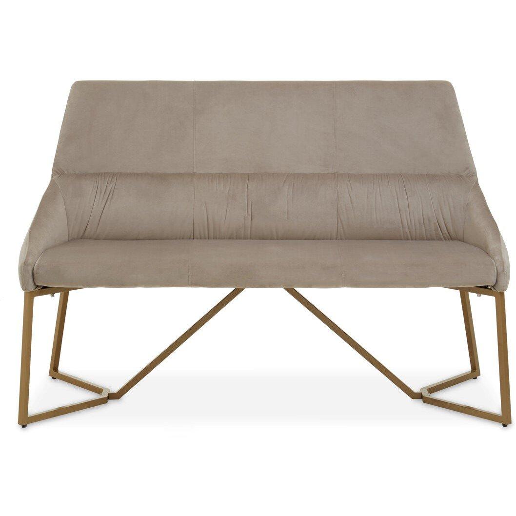 Fifty Five South  Vieste Mink Velvet Bench - Grey