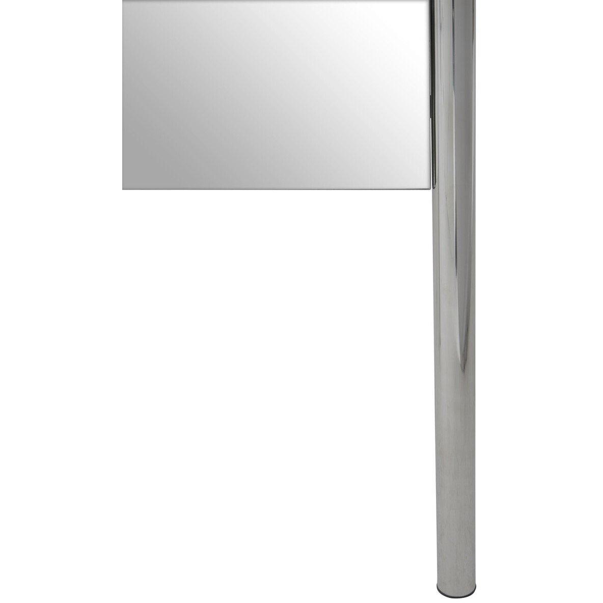 Silver - Fifty Five South - Genoa Silver Finish Frame Floor Mirror - 3
