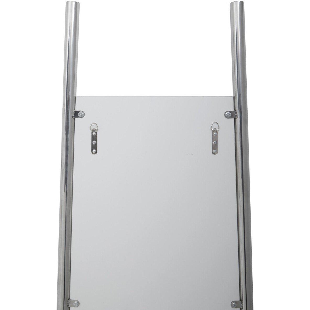 Silver - Fifty Five South - Genoa Silver Finish Frame Floor Mirror - 4