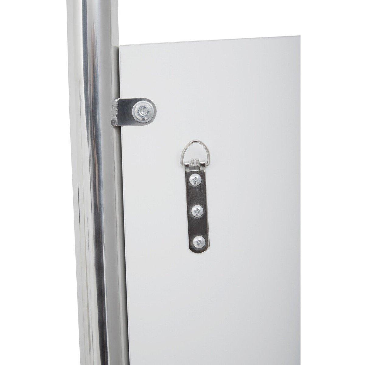 Silver - Fifty Five South - Genoa Silver Finish Frame Floor Mirror - 5