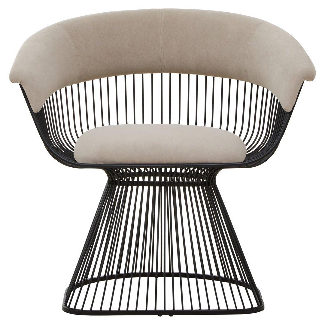 Black - Fifty Five South - Vogue Mink Velvet and Black Frame Chair - 3