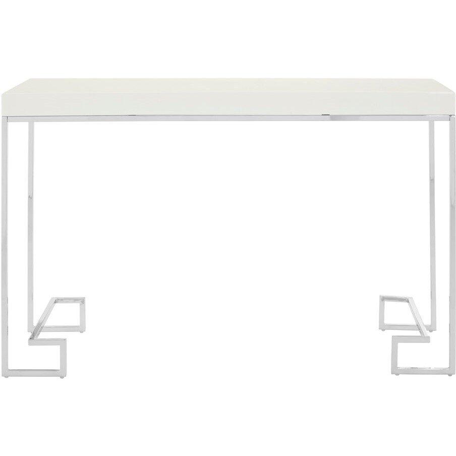 Interiors By Premier  Allure Chrome Console Table - White