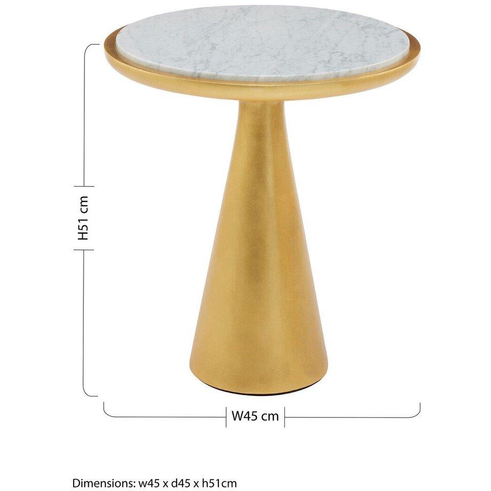 Fifty Five South  Lino Small Side Table Gold