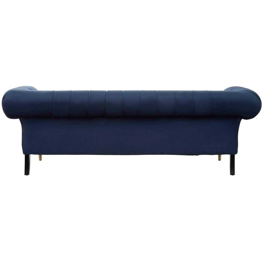 Blue - Fifty Five South - Siena Three Seat Midnight Velvet Sofa - 2
