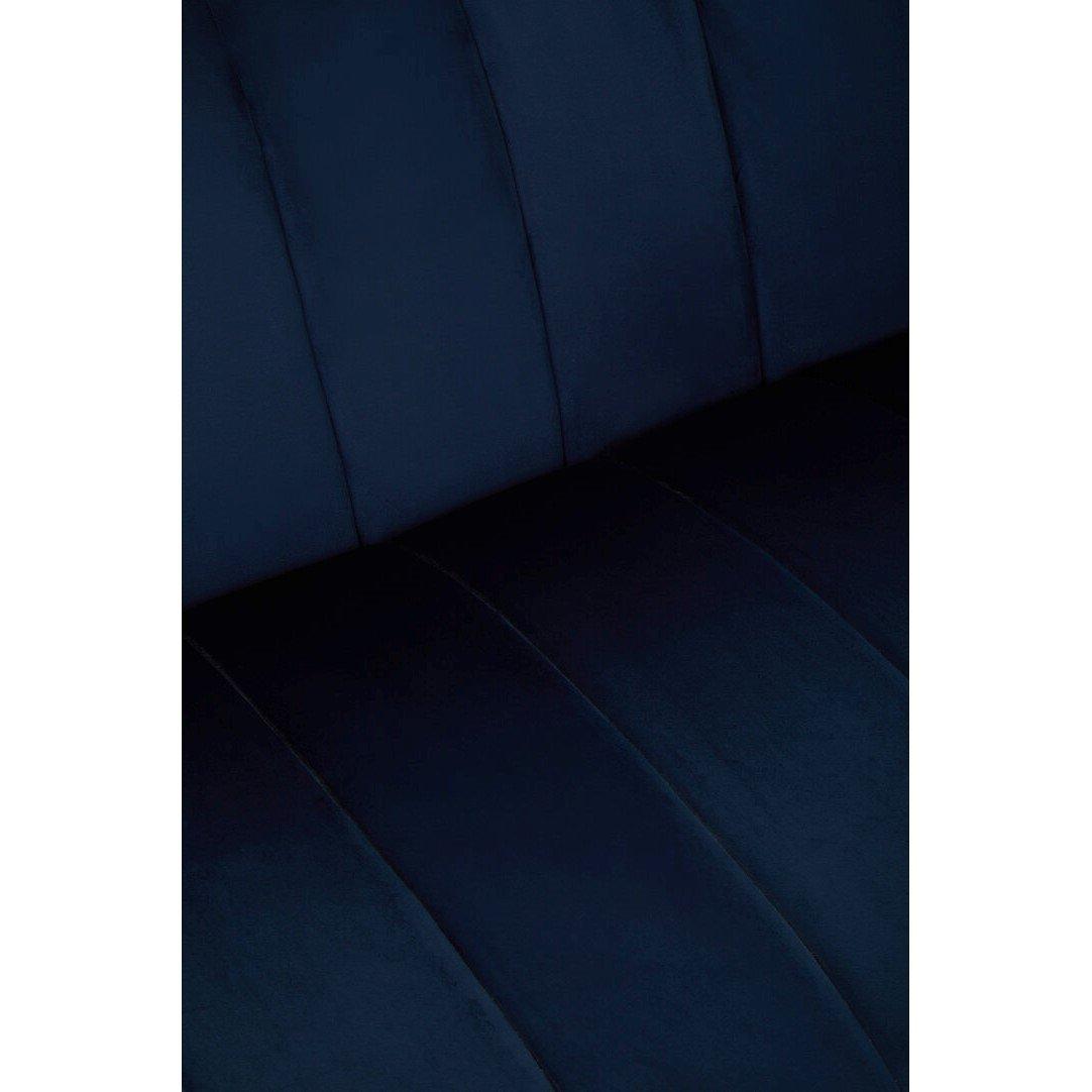 Blue - Fifty Five South - Siena Three Seat Midnight Velvet Sofa - 5