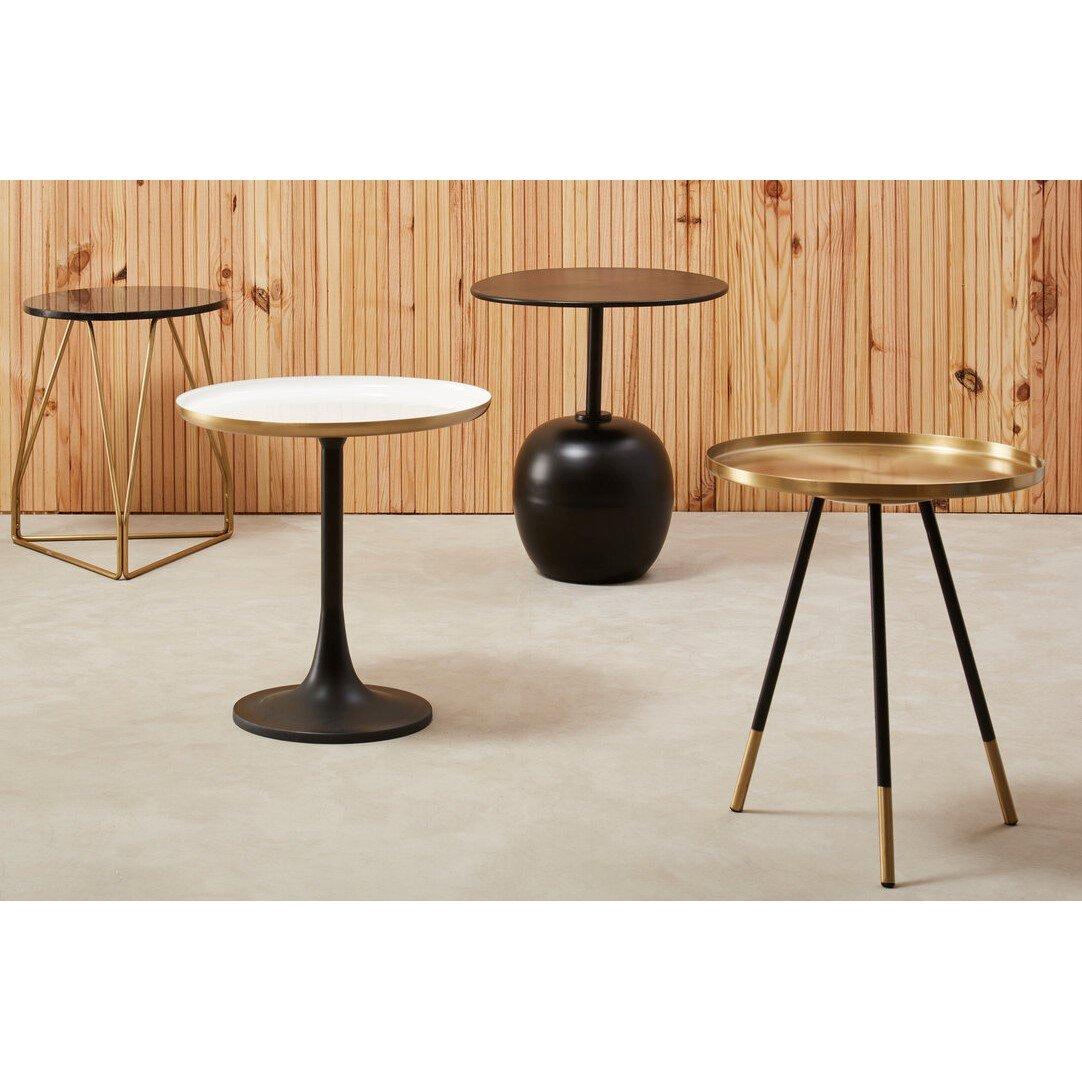 Interiors By Premier  Corra Side Table With Sledge Base - Gold