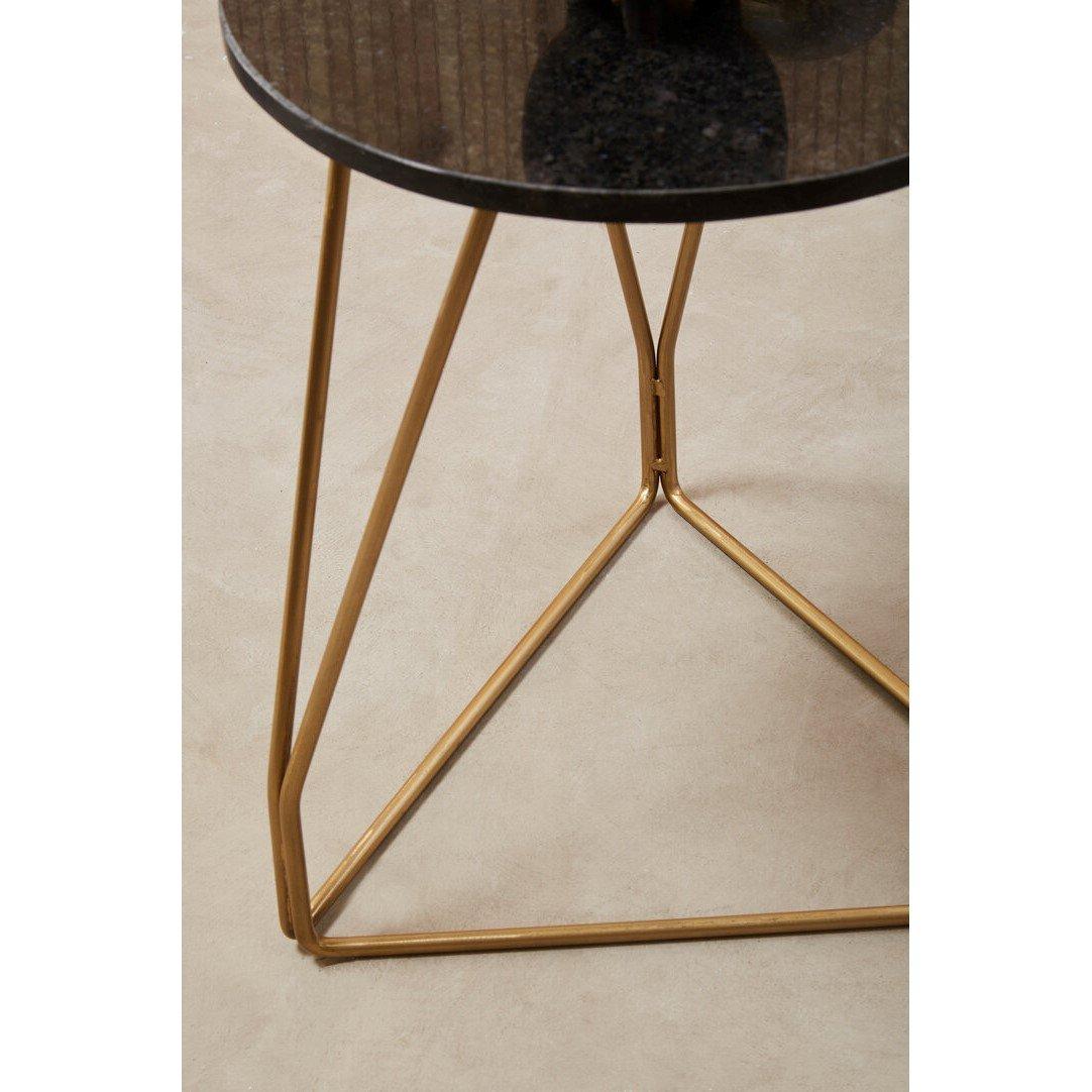 Gold - Interiors by Premier - Corra Side Table With Sledge Base - 3