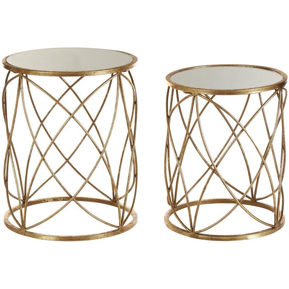 Gold - Interiors by Premier - Arcana Set Of Two Round Side Tables. - 2