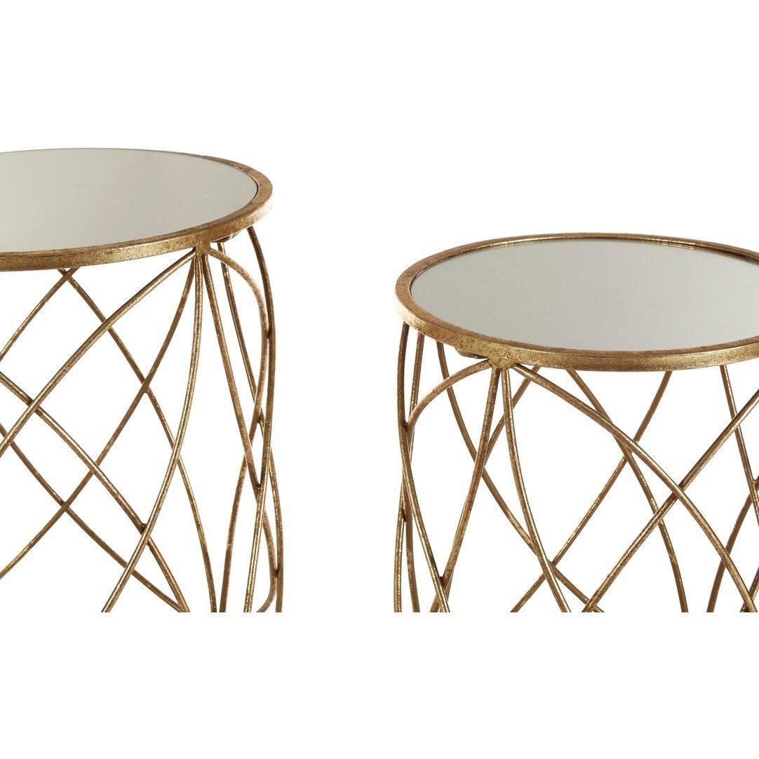 Gold - Interiors by Premier - Arcana Set Of Two Round Side Tables. - 3