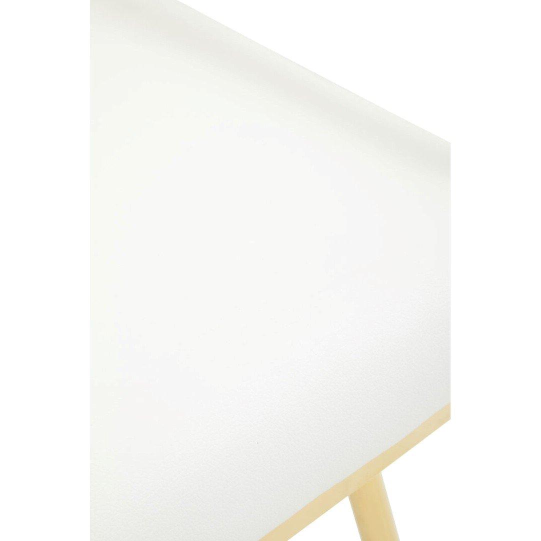 Gold - Fifty Five South - Azalea Ivory Faux Leather Dining Chair - 2