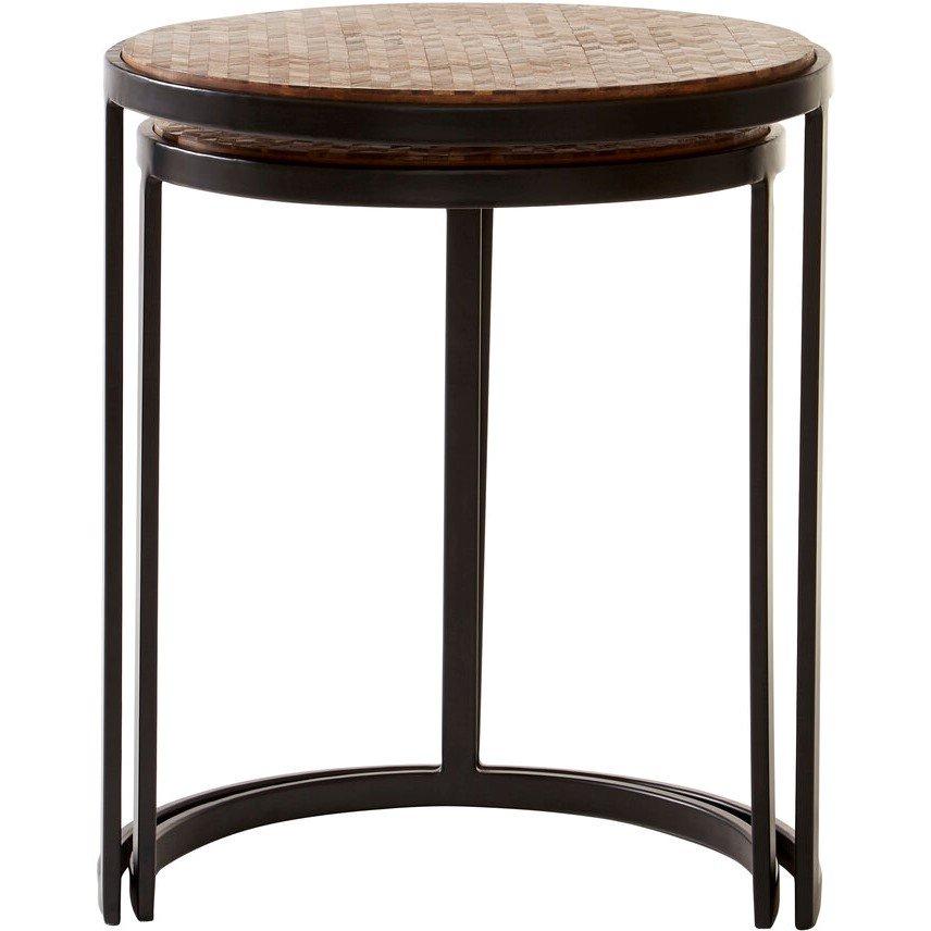 Interiors By Premier  Halle Chevron Side Tables - Brown