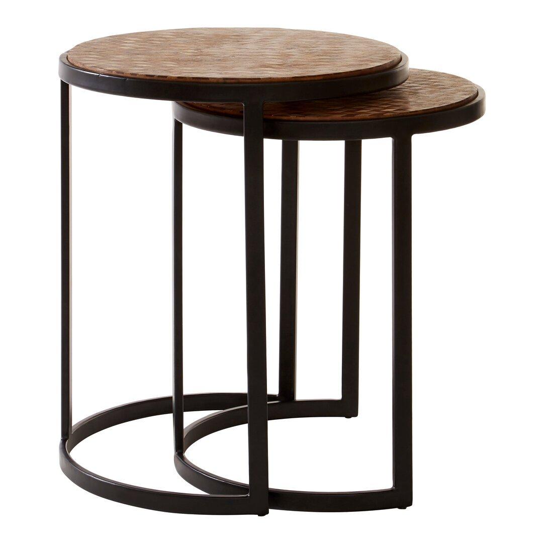 Brown - Interiors by Premier - Halle Chevron Side Tables - 4
