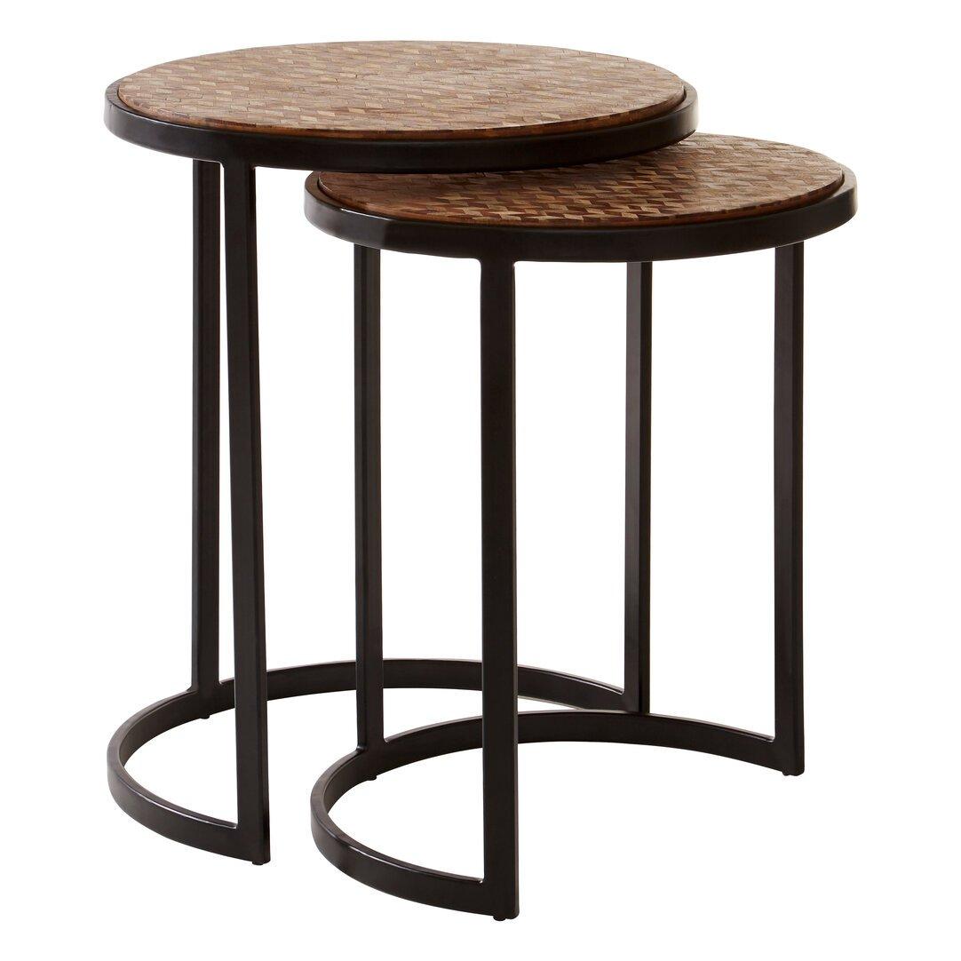 Brown - Interiors by Premier - Halle Chevron Side Tables - 5