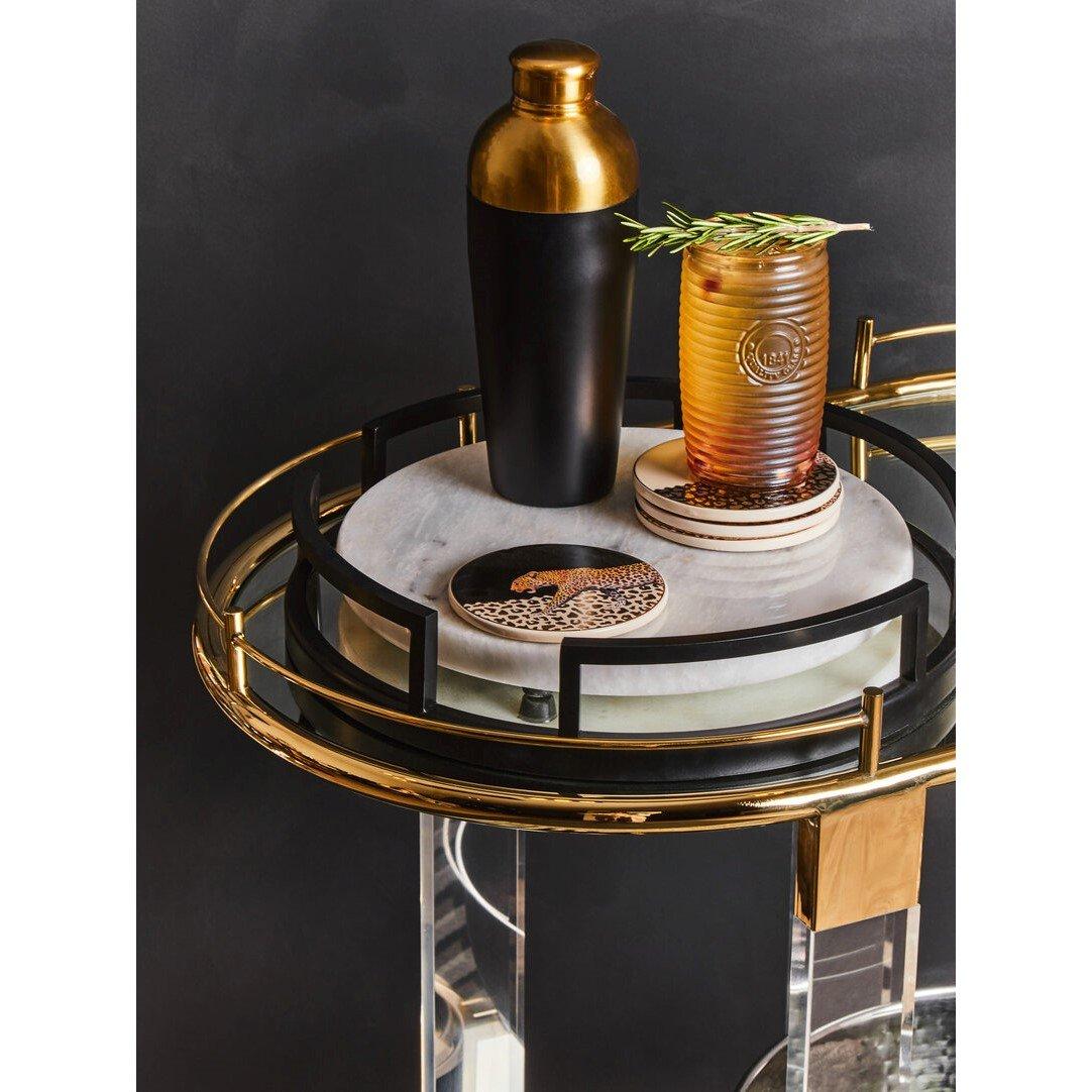 Gold - Fifty Five South - Oria Bar Trolley With Warm Metallic Frame - 2