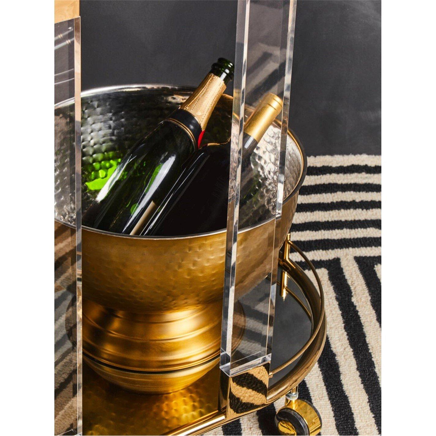 Gold - Fifty Five South - Oria Bar Trolley With Warm Metallic Frame - 5
