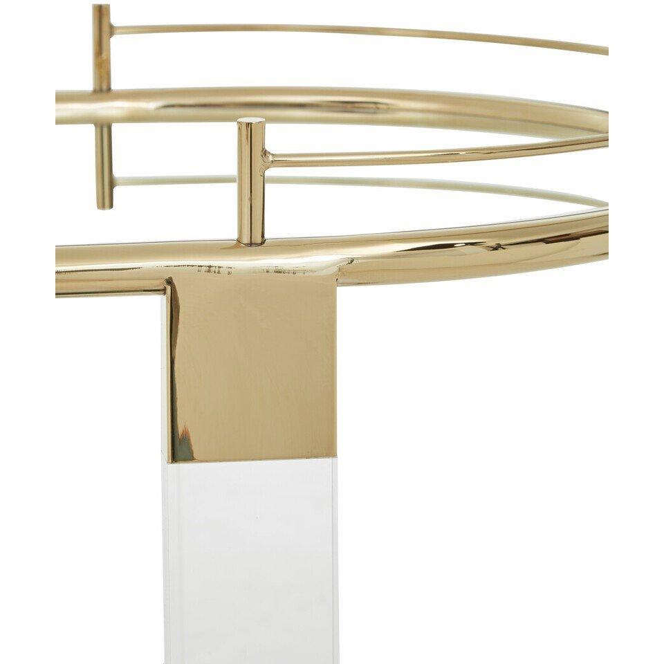 Gold - Fifty Five South - Oria Bar Trolley With Warm Metallic Frame - 6