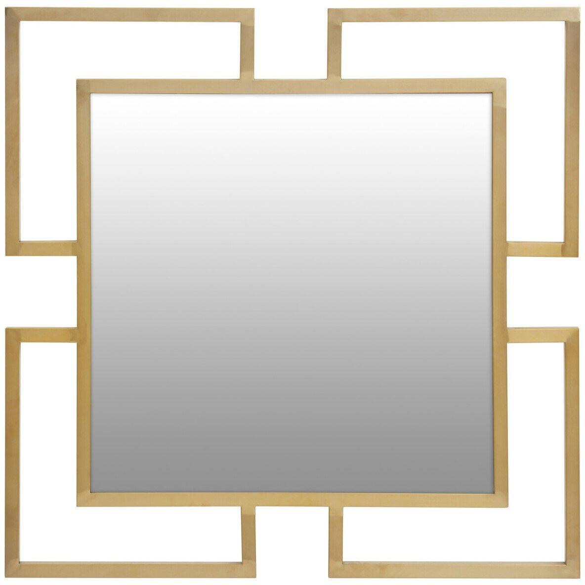 Gold - Interiors by Premier - Allure Gold Brushed Small Wall Mirror - 1