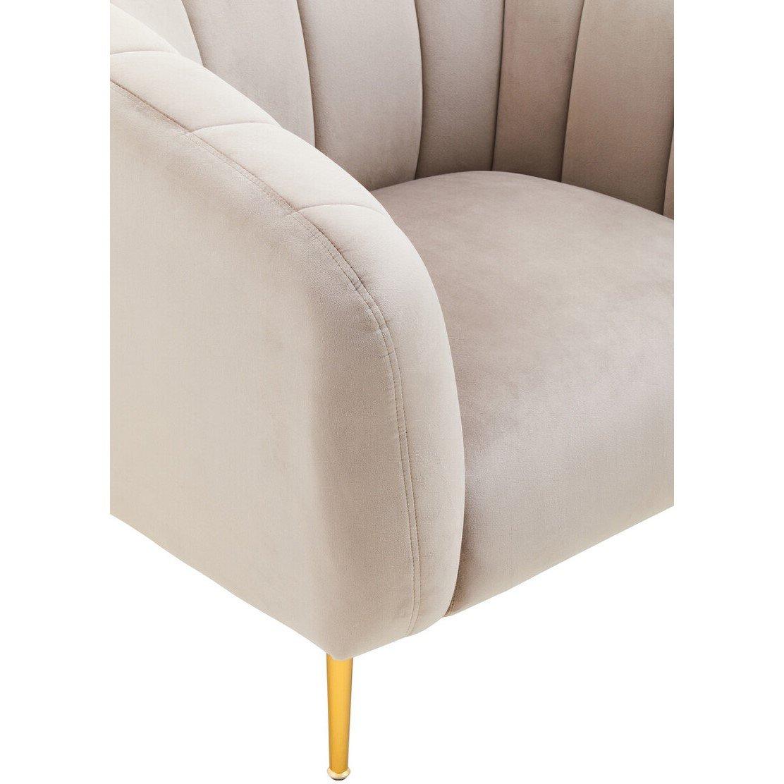 Gold - Fifty Five South - Yasmeen Mink Velvet Channel Detail Armchair - 3