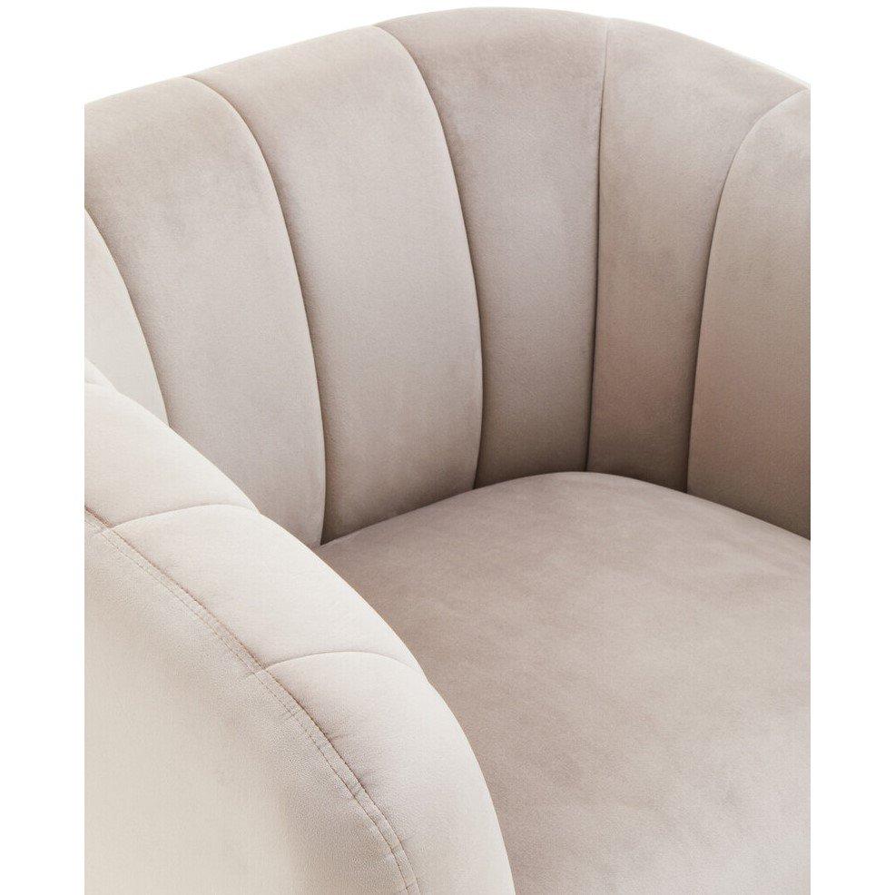 Gold - Fifty Five South - Yasmeen Mink Velvet Channel Detail Armchair - 4