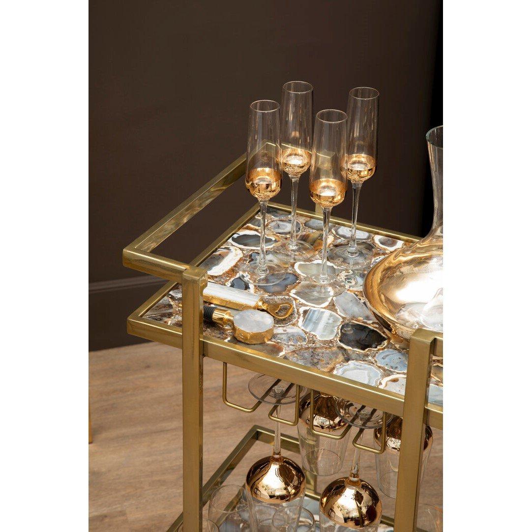 Gold - Fifty Five South - Vita Drinks Trolley in Agate - 2